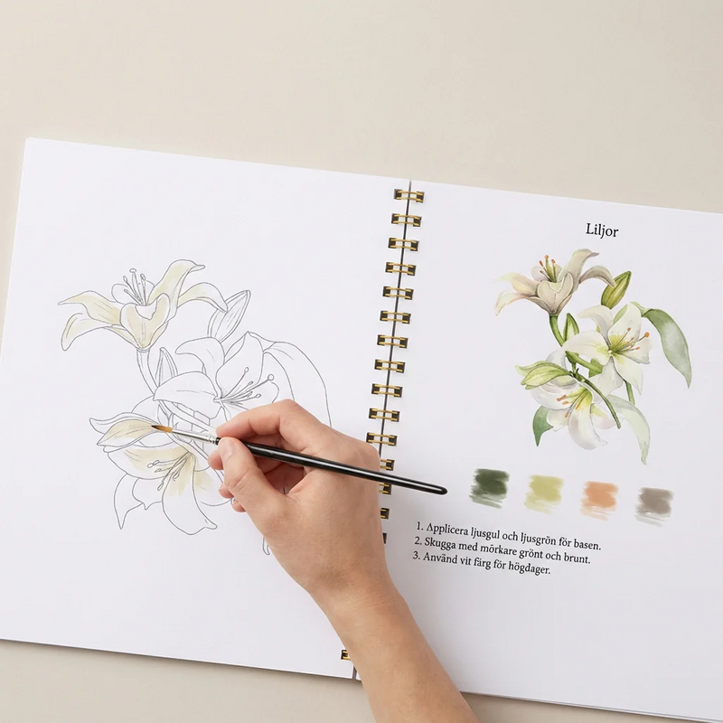 Komplett sett för akvarell målning